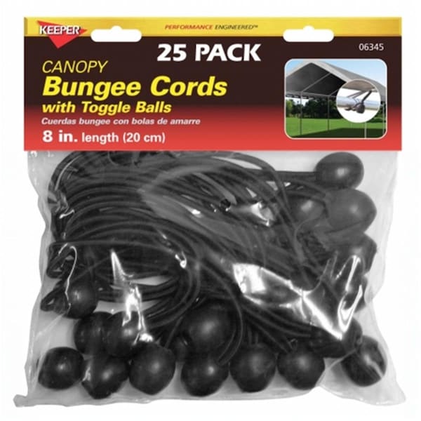 Hampton ProductsKeeper 8 in. Canopy Bungee Cords With Toggle Balls HA310462 Zoro